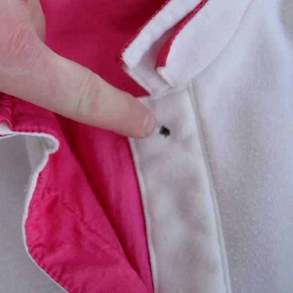 Vintage Dani Colby Pink or White Reversible Button Up Lightweight Jacket 1X - Picture 11 of 16